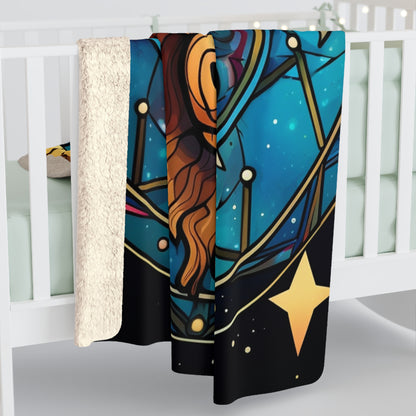 Taurus Constellation Zodiac Sign Astrology Cosmic Art - Sherpa Fleece Blanket