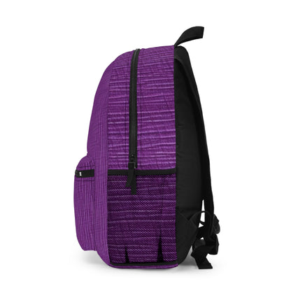 Violet/Plum/Purple: Denim-Inspired Luxurious Fabric - Backpack