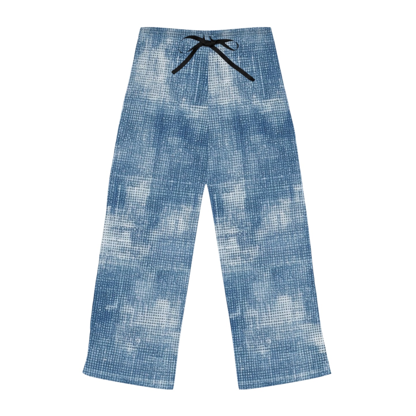 Faded Blue Washed-Out: Denim-Inspired, Style Fabric - Women's Pajama Pants (AOP)