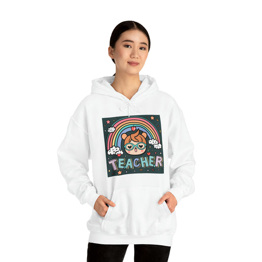 Maestro de primaria Escuela primaria Rainbow Kawaii Quest Anime Classroom Treasure Best in Class - Sudadera con capucha Unisex Heavy Blend™ 