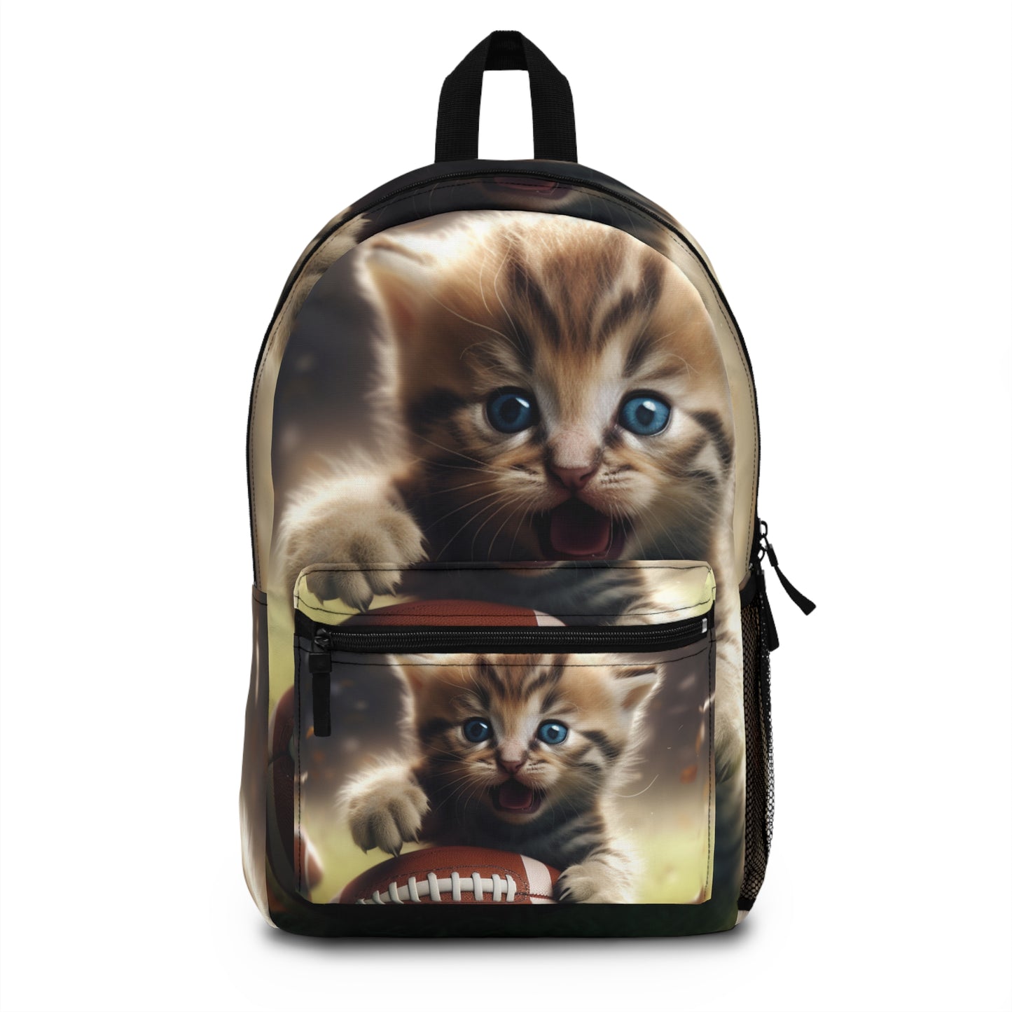 Football Kitten Touchdown: Tabby's Winning Play Sport Game - Backpack