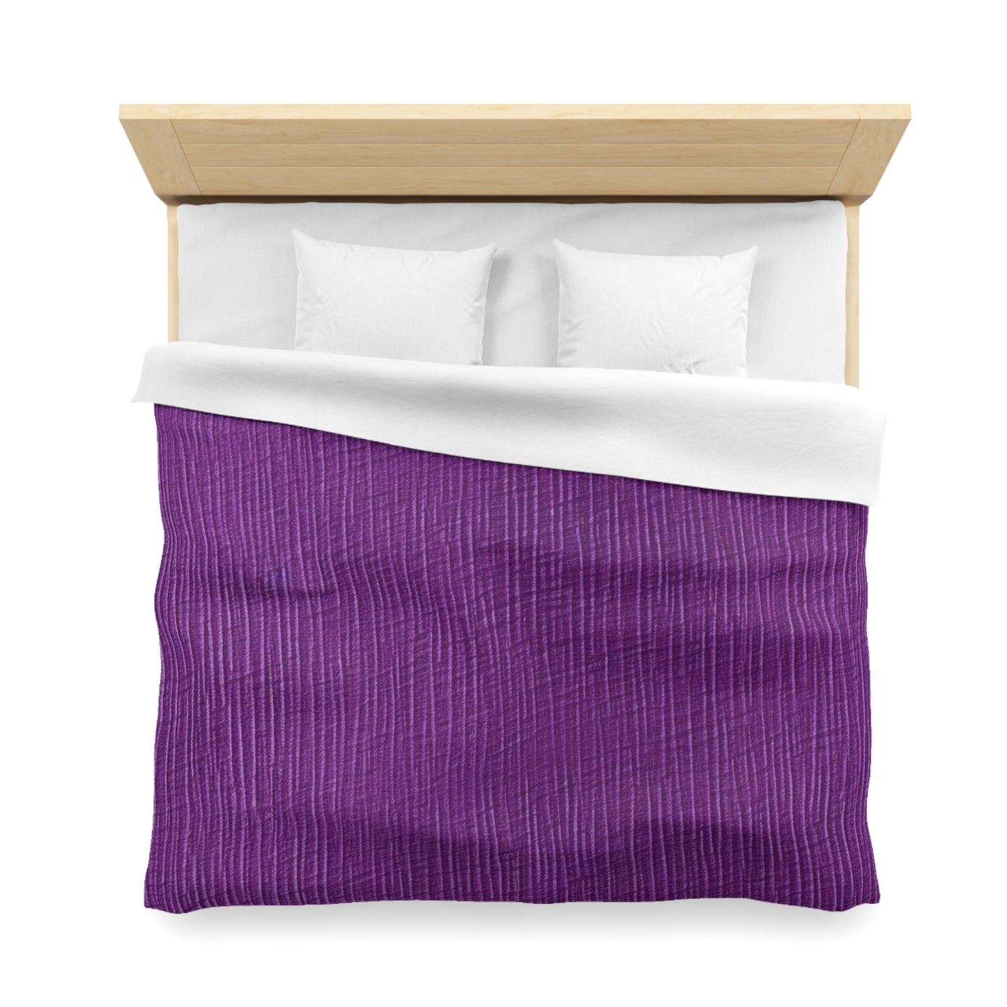 Violet/Plum/Purple: Denim-Inspired Luxurious Fabric - Microfiber Duvet Cover