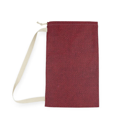 Seamless Texture - Maroon/Burgundy Denim-Inspired Fabric - Laundry Bag