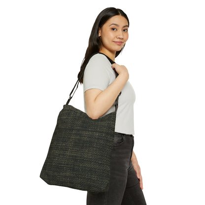 Sophisticated Seamless Texture - Black Denim-Inspired Fabric - Adjustable Tote Bag (AOP)