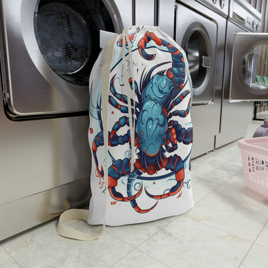 Cute Scorpio Zodiac Sign - Big Claws, Long Tail Cosmic Astrology Symbol - Laundry Bag