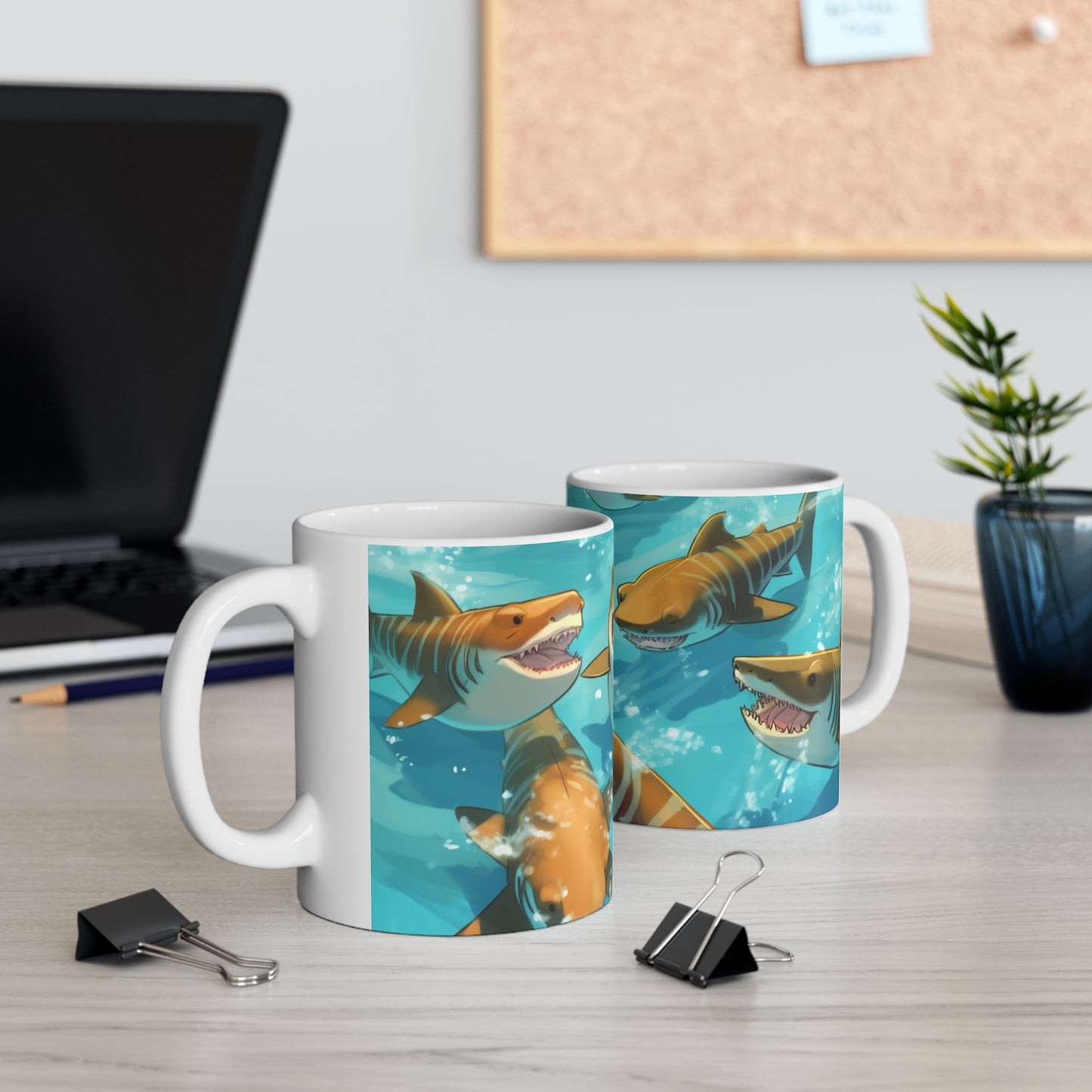 Tiger Shark: Ocean Marine Wildlife - Underwater - Ceramic Mug 11oz