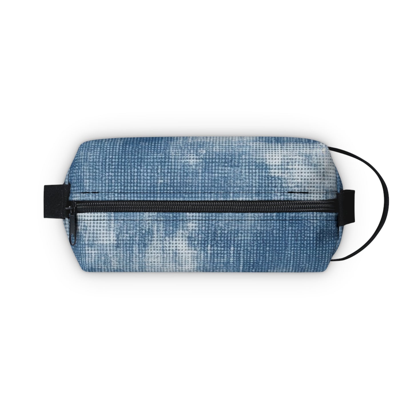 Faded Blue Washed-Out: Denim-Inspired, Style Fabric - Toiletry Bag