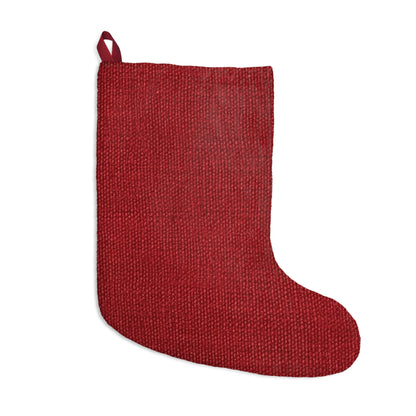 Bold Ruby Red: Denim-Inspired, Passionate Fabric Style - Christmas Stockings