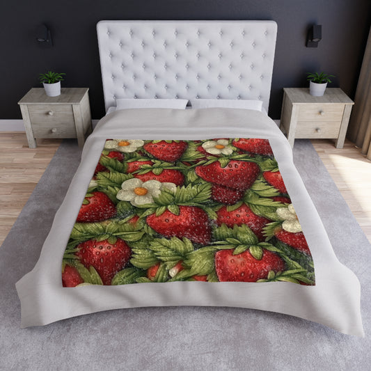 Strawberry Euphoria: The Ultimate Guide to Celebrating Life's Sweetest BerryCrushed Velvet Blanket
