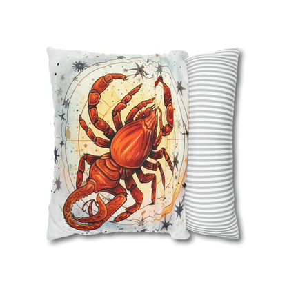 Prickly Scorpio Astrology - Sharp Zodiac Scorpion Celestial Horoscope - Spun Polyester Square Pillow Case