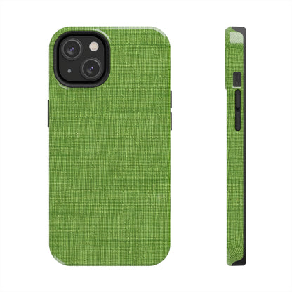 Olive Green Denim-Style: Seamless, Textured Fabric - Tough Phone Cases