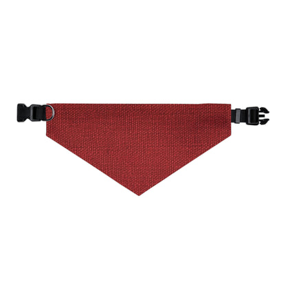 Bold Ruby Red: Denim-Inspired, Passionate Fabric Style - Pet Bandana Collar