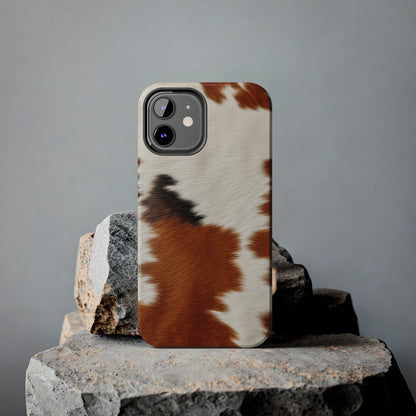 Hair Cowhide Leather Natural Design Durable Rugged Style - Tough Phone Cases