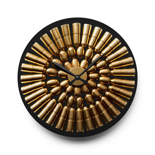 Decorative Bullet Motif Acrylic Wall Clock - Industrial Chic Timepiece