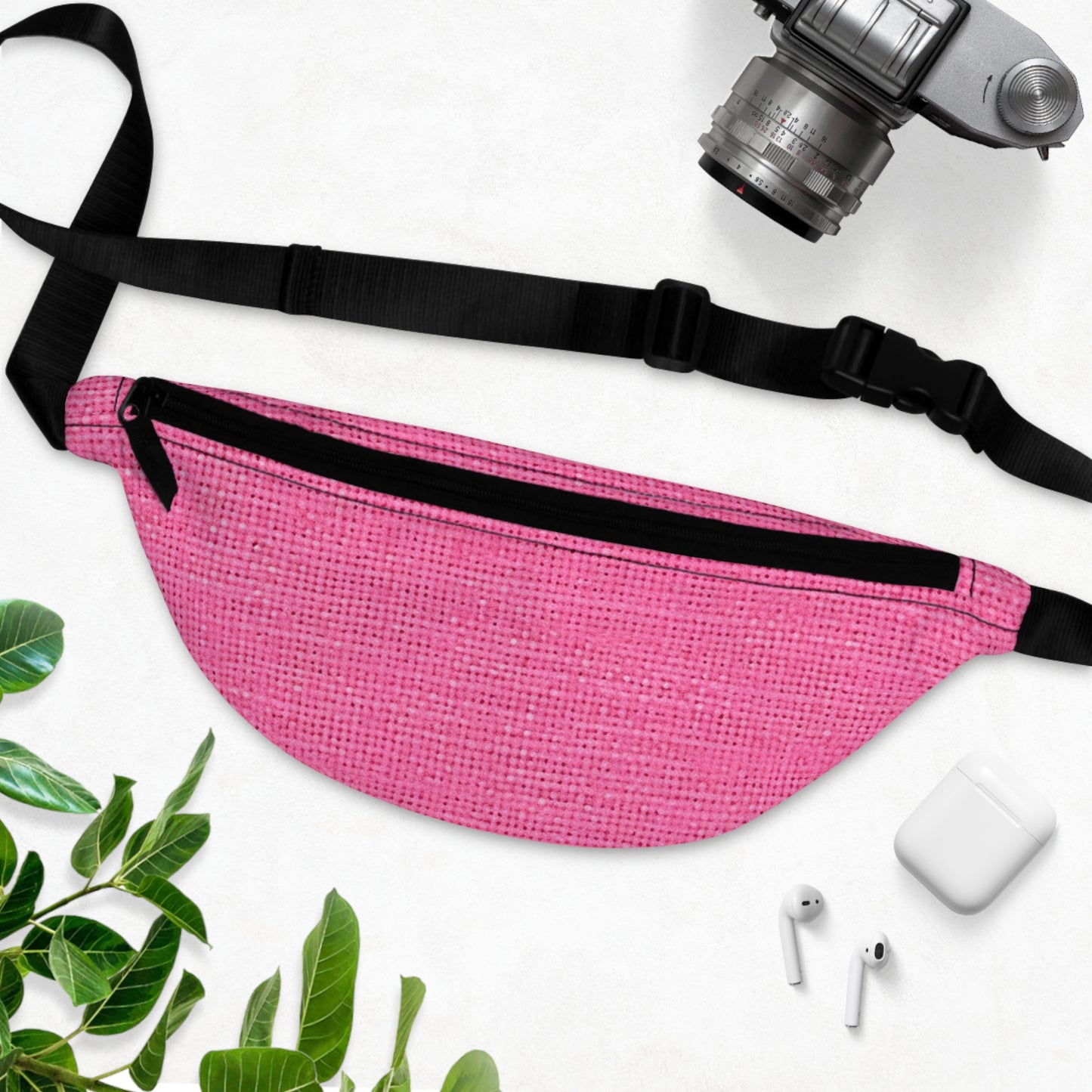 Doll-Like Pink Denim Designer Fabric Style - Fanny Pack