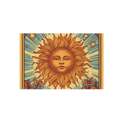 Sun Tarot Card Symbol of Growth, Life, and Radiance - Outdoor Rug