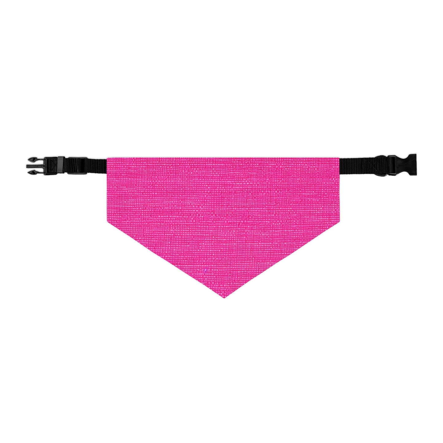 Hot Neon Pink Doll Like: Denim-Inspired, Bold & Bright Fabric - Dog & Pet Bandana Collar