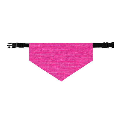 Hot Neon Pink Doll Like: Denim-Inspired, Bold & Bright Fabric - Dog & Pet Bandana Collar