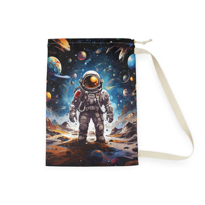 Galactic Voyage: Astronaut Journey in Celestial Star Cosmic Exploration - Laundry Bag