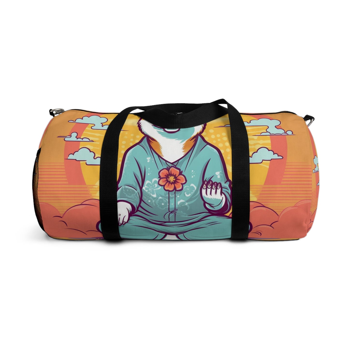 Shiba Inu Yoga Cartoon Crypto Dog Japanese Namaste: Duffel Bag