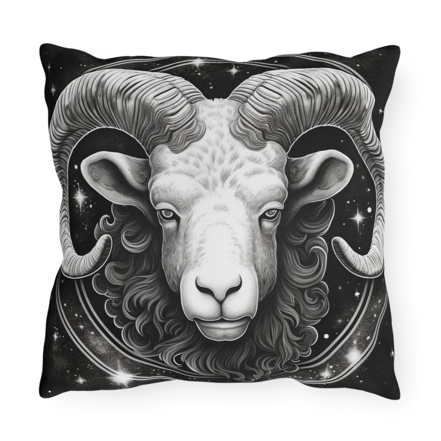 Almohada para exterior Aries Zodiac resistente a los rayos UV, resistente al agua, poliéster hilado 