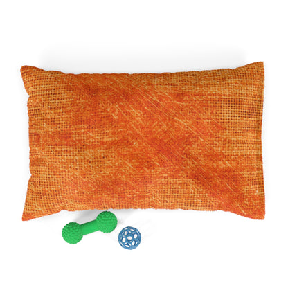 Burnt Orange/Rust: Denim-Inspired Autumn Fall Color Fabric - Dog & Pet Bed