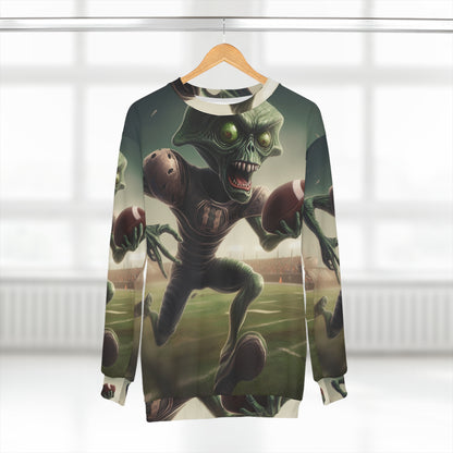 Alien Football Space Sport Game Stadium Athlete Galaxy Player - Unisex Sweatshirt (AOP)