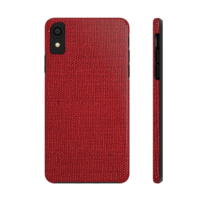 Bold Ruby Red: Denim-Inspired, Passionate Fabric Style - Tough Phone Cases