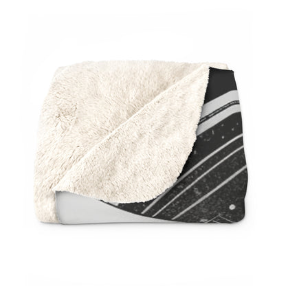 Gemini Sherpa Fleece Blanket, 100% Polyester, Black White Twins, One-Sided Print