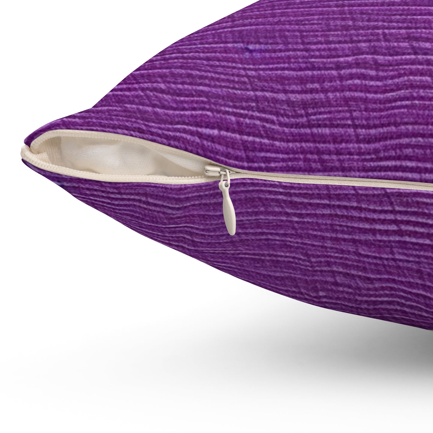 Violet/Plum/Purple: Denim-Inspired Luxurious Fabric - Spun Polyester Square Pillow