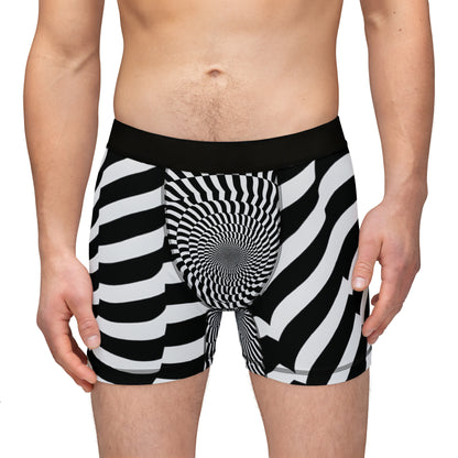 Vortex, Optical Illusion, Mens Swimsuit, Mens Swim Trunks, Men Swim Shorts, Guy Swim Wear - Hybrid Swim Ready Shorts