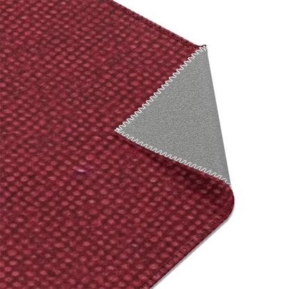 Seamless Texture - Maroon/Burgundy Denim-Inspired Fabric - Area Rugs