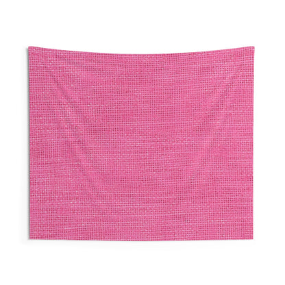 Doll-Like Pink Denim Designer Fabric Style - Indoor Wall Tapestries