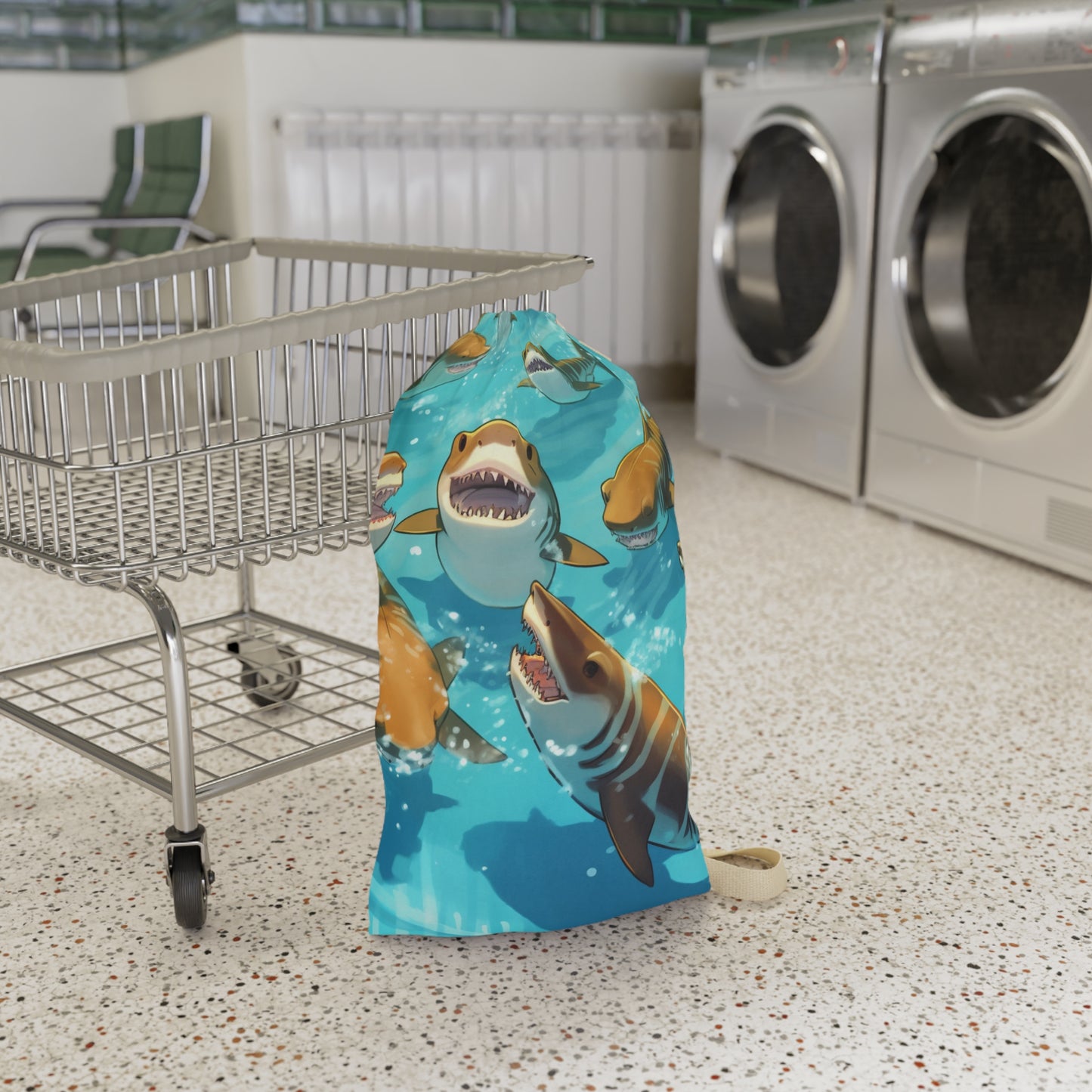 Tiger Shark: Ocean Marine Wildlife - Underwater - Laundry Bag