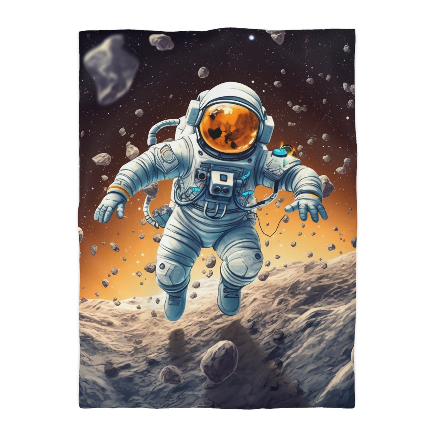 Galactic Adventurer - Celestial Star Art: Deep Space Exploration - Microfiber Duvet Cover