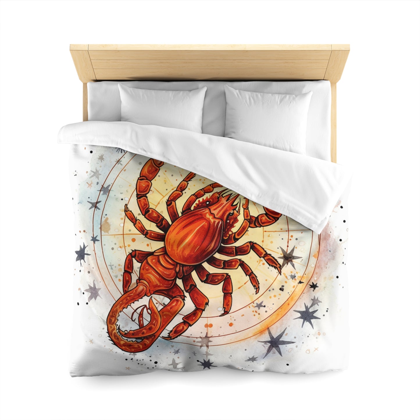 Prickly Scorpio Astrology - Sharp Zodiac Scorpion Celestial Horoscope - Microfiber Duvet Cover