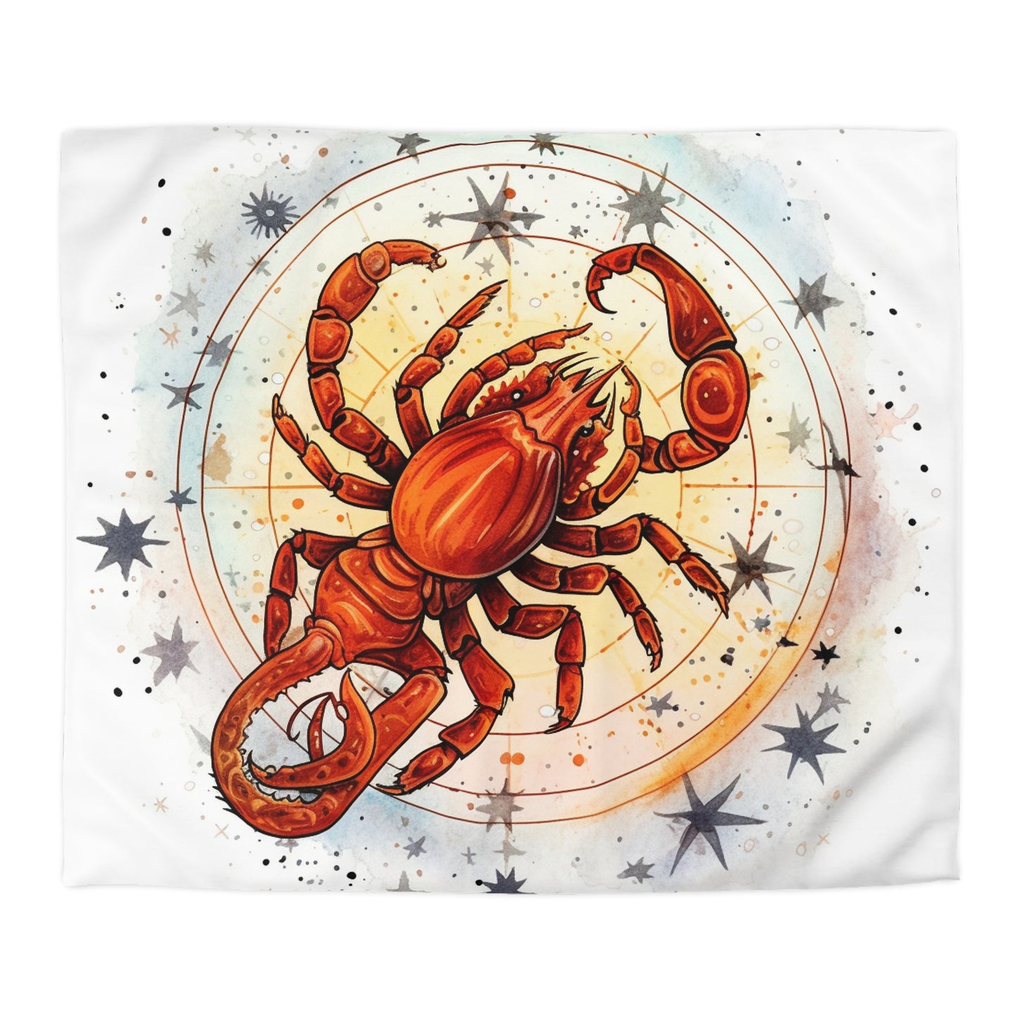 Prickly Scorpio Astrology - Sharp Zodiac Scorpion Celestial Horoscope - Microfiber Duvet Cover