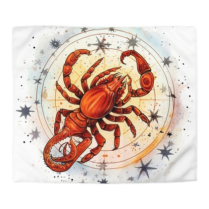 Prickly Scorpio Astrology - Sharp Zodiac Scorpion Celestial Horoscope - Microfiber Duvet Cover