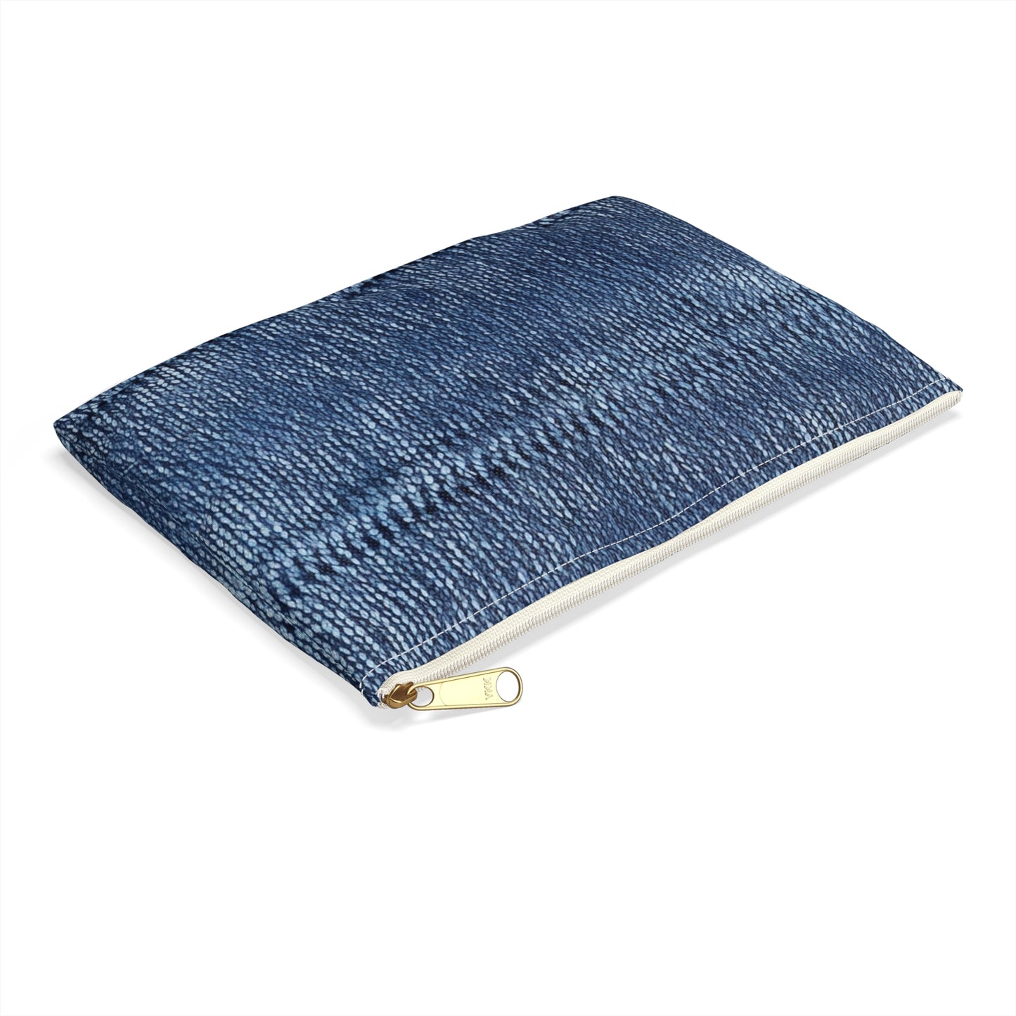 Indigo blue jean Denim Design Pattern Style - Accessory Pouch