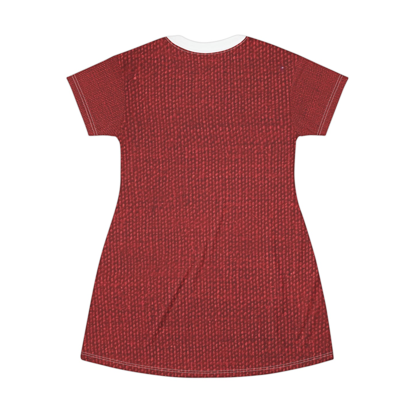 Bold Ruby Red: Denim-Inspired, Passionate Fabric Style - T-Shirt Dress (AOP)