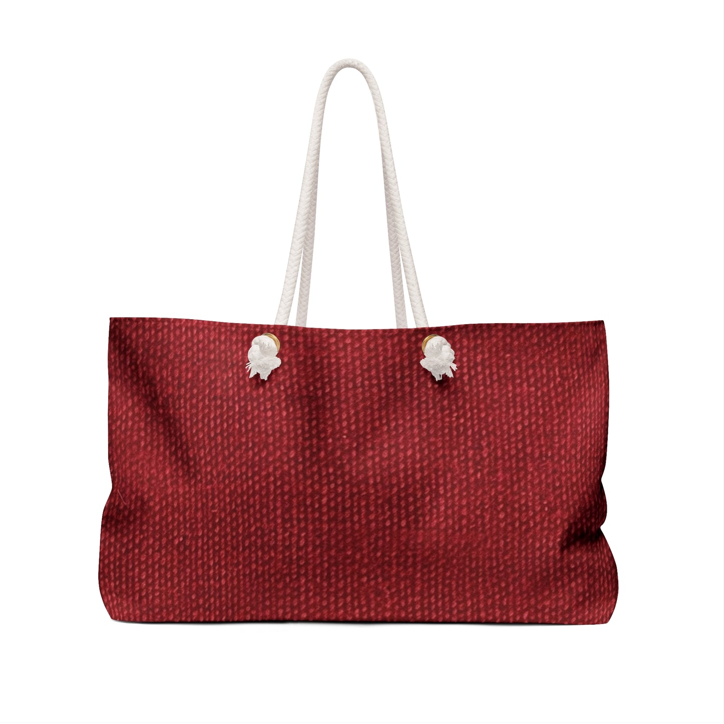 Rojo rubí atrevido: estilo apasionante de tela inspirado en la mezclilla - Bolso de fin de semana