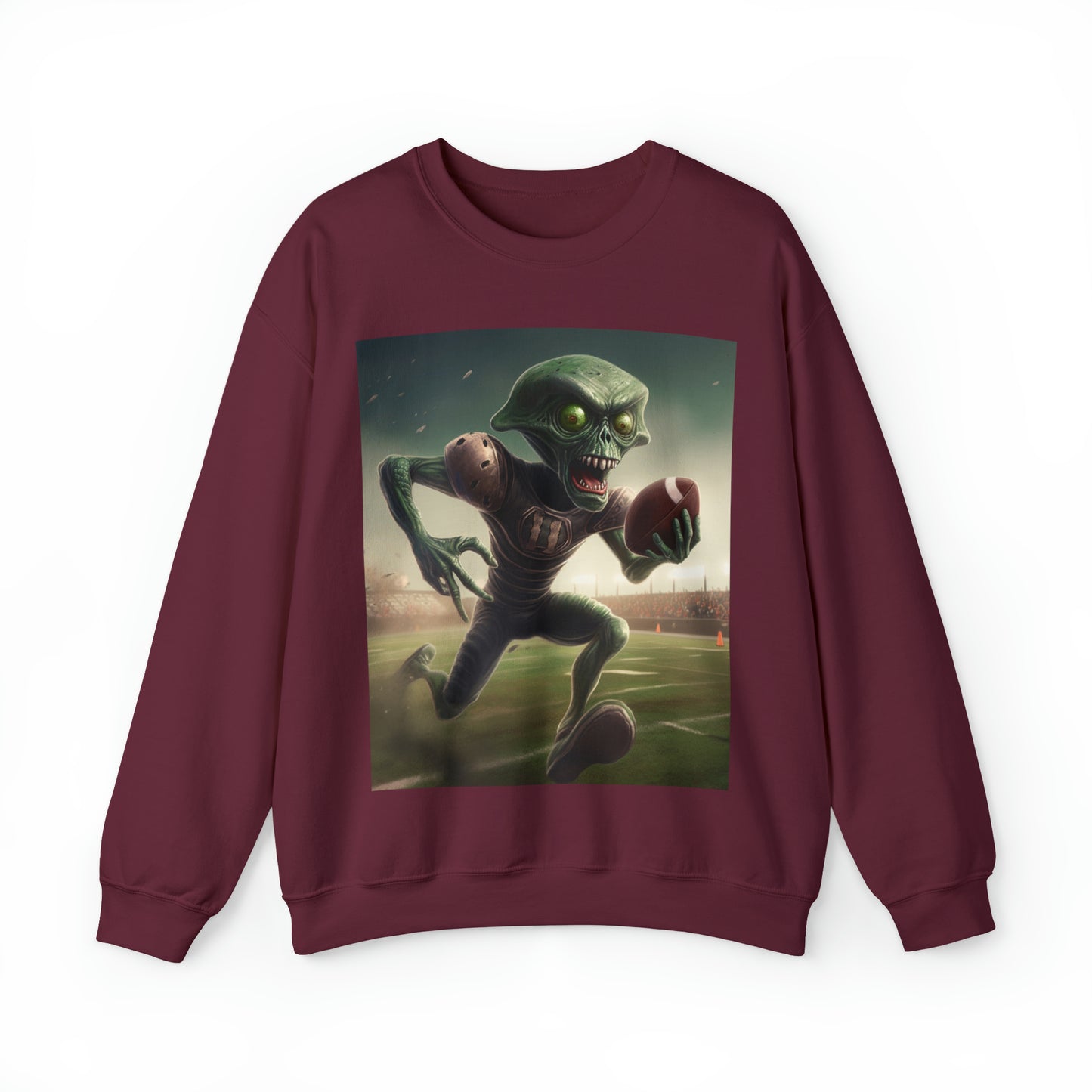 Alien Football Space Sport Game Stadium Athlete Galaxy Player - Unisex Heavy Blend™ Crewneck Sweatshirt