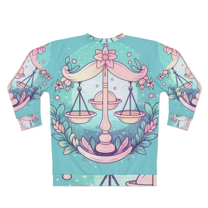 Libra Astrology - Soft Lighting & Pastel Zodiac Sign Symbol - Unisex Sweatshirt (AOP)