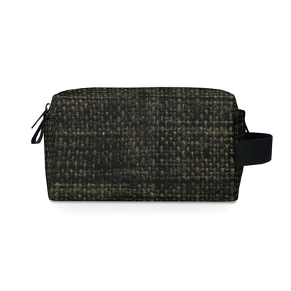 Sophisticated Seamless Texture - Black Denim-Inspired Fabric - Toiletry Bag