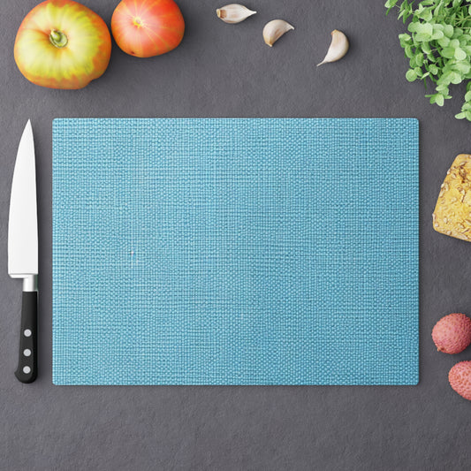Bright Aqua Teal: Denim-Inspired Refreshing Blue Summer Fabric - Cutting Board