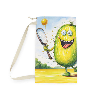 Pickleball Sport: Athletic Pickle Playing Game with Net and Paddle - Laundry Bag