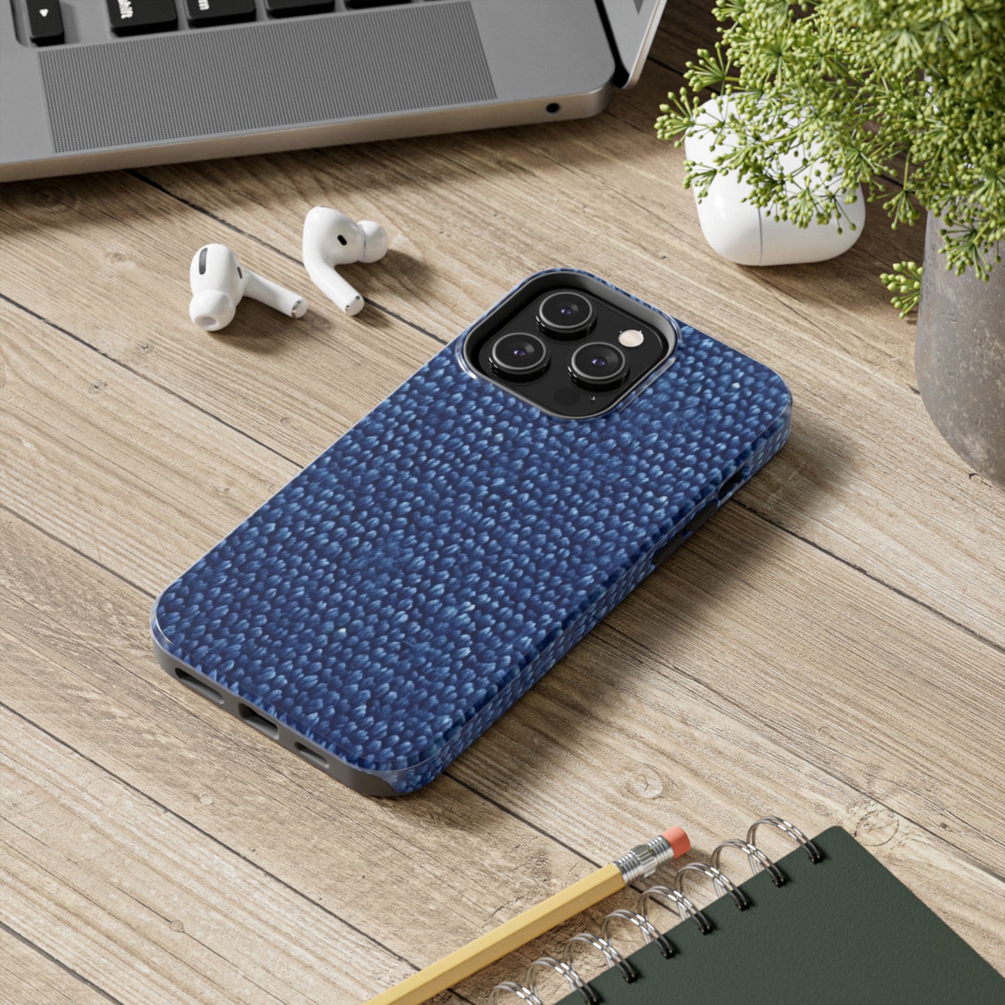 Marine Carpet Outdoor Bass Boat Style Denim Design - Tough Phone Cases