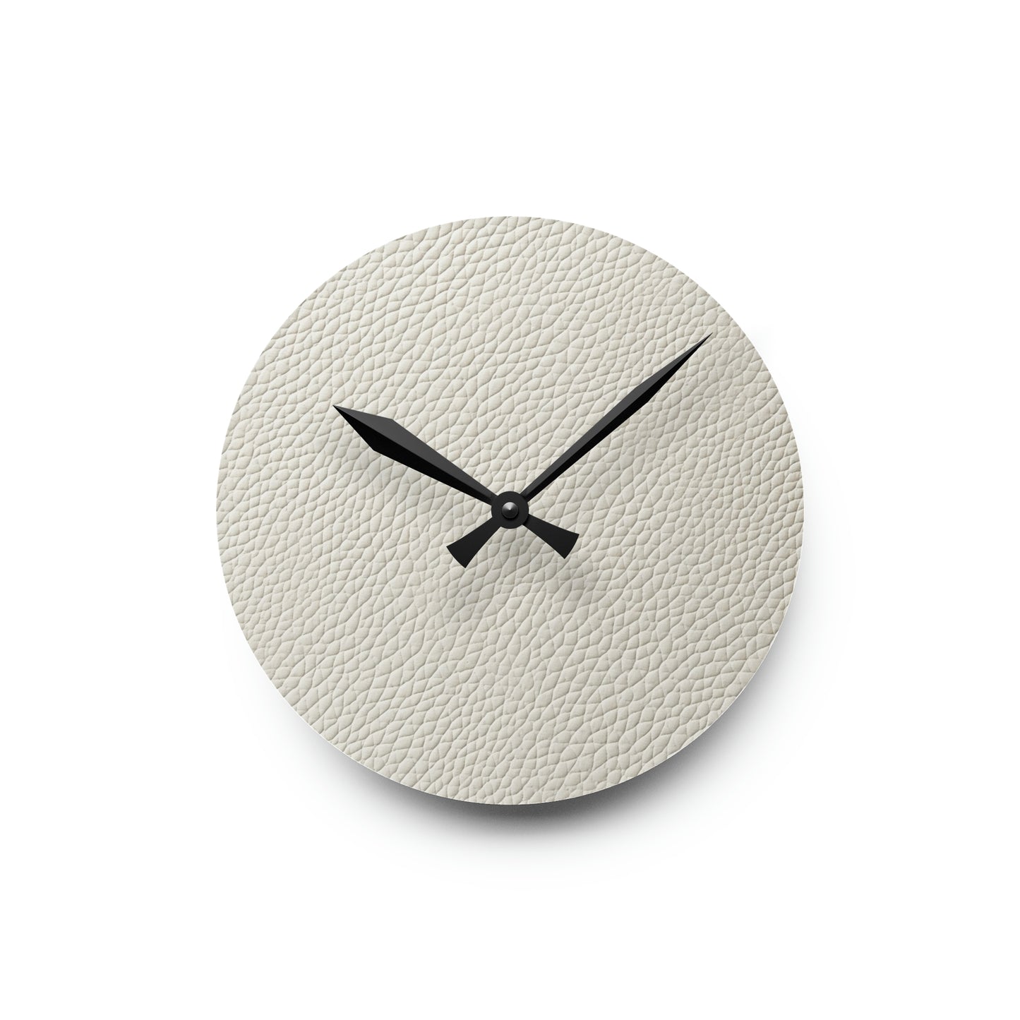 White Leather Design - Acrylic Wall Clock