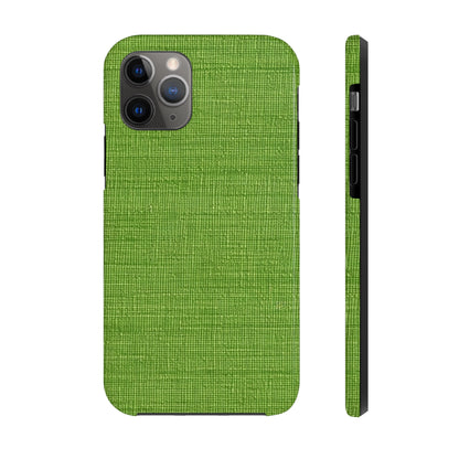 Olive Green Denim-Style: Seamless, Textured Fabric - Tough Phone Cases