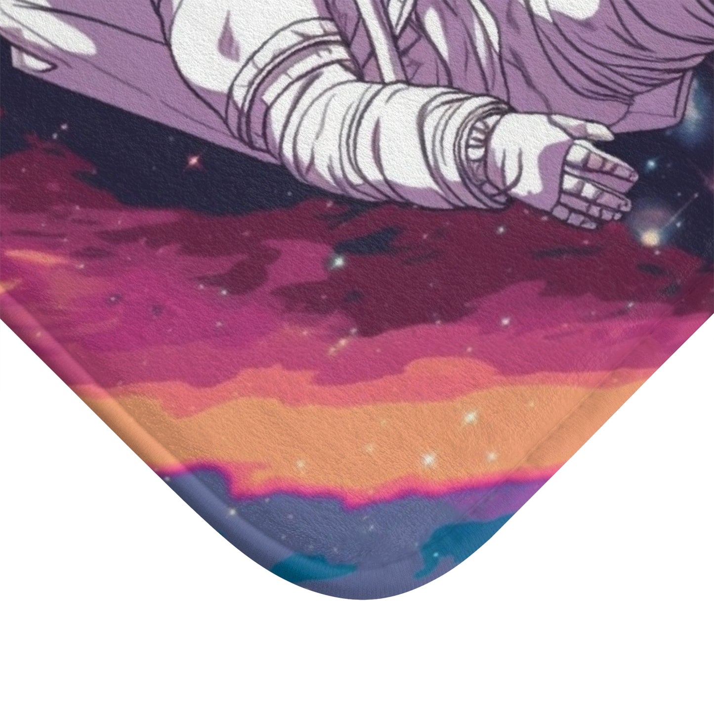 Astro Pioneer - Star-filled Galaxy Illustration - Bath Mat